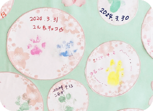 わんちゃんの肉球スタンプ体験