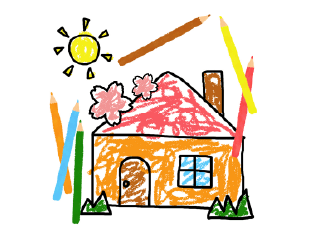 春の塗り絵コーナー