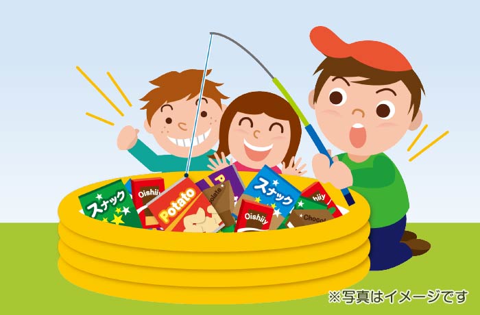 お菓子釣り