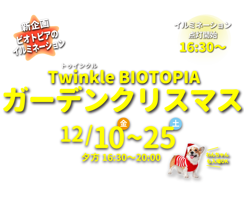 Twinkle BIOTOPIA ガーデンクリスマス